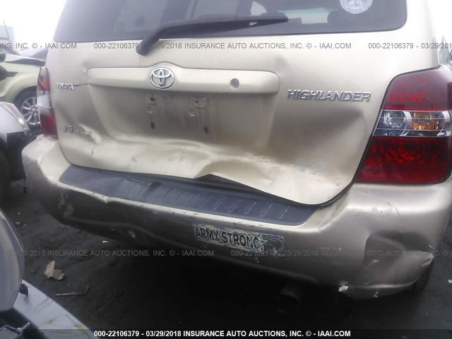 JTEEP21A650107108 - 2005 TOYOTA HIGHLANDER LIMITED TAN photo 6