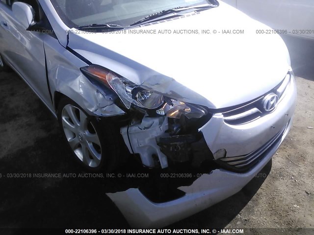 5NPDH4AE6CH097627 - 2012 HYUNDAI ELANTRA GLS/LIMITED SILVER photo 6