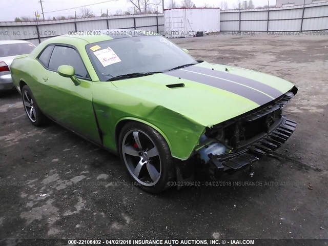 2B3CJ7DJ9BH554613 - 2011 DODGE CHALLENGER SRT-8 GREEN photo 1