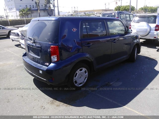 JTLZE4FE6DJ045208 - 2013 TOYOTA SCION XB BLUE photo 4