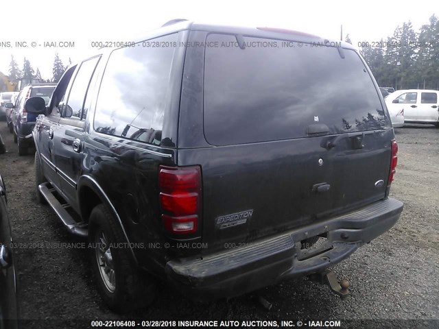 1FMRU16W02LA11364 - 2002 FORD EXPEDITION XLT BLACK photo 3