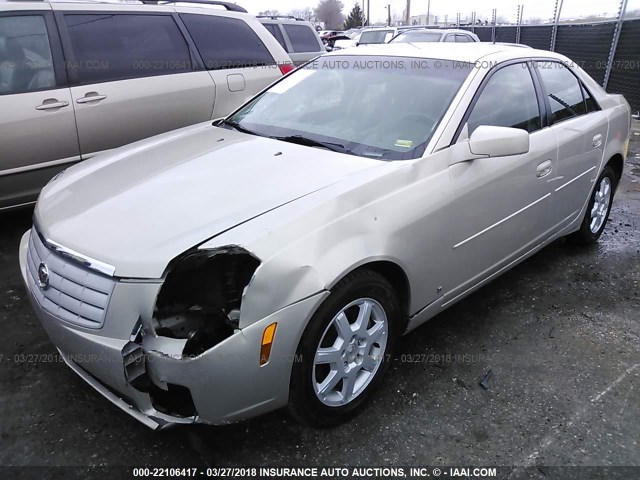 1G6DM57T970119875 - 2007 CADILLAC CTS BEIGE photo 2