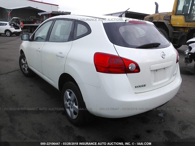 JN8AS58V98W107721 - 2008 NISSAN ROGUE S/SL WHITE photo 3