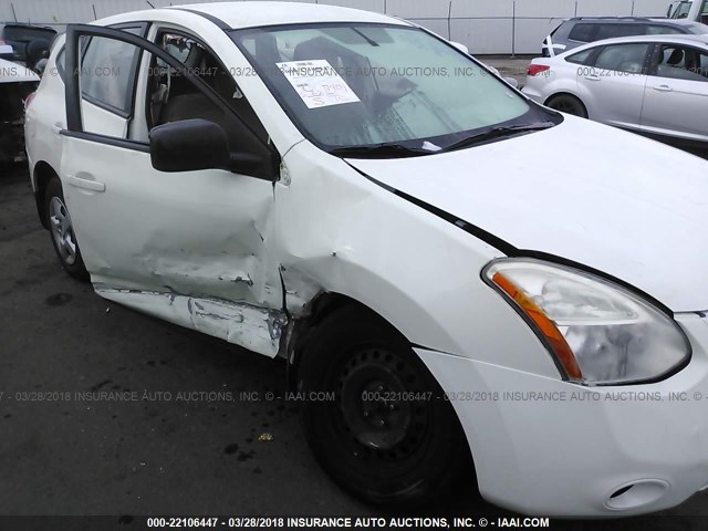 JN8AS58V98W107721 - 2008 NISSAN ROGUE S/SL WHITE photo 6