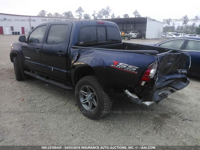 3TMJU4GN4DM139228 - 2013 TOYOTA TACOMA DOUBLE CAB PRERUNNER BLUE photo 3