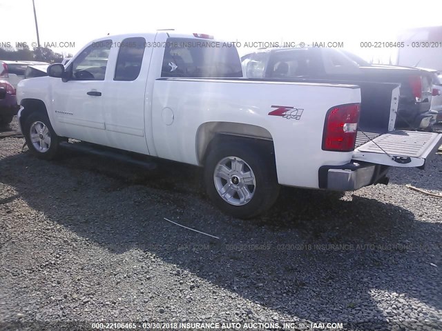 2GCEK290191118090 - 2009 CHEVROLET SILVERADO K1500 LT WHITE photo 3