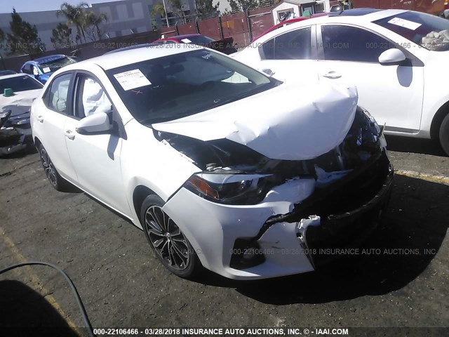 5YFBURHE9EP055481 - 2014 TOYOTA COROLLA L/LE/LE PLS/PRM/S/S PLS WHITE photo 1