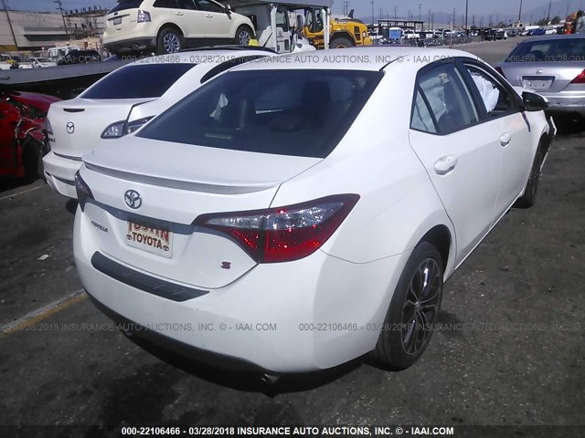 5YFBURHE9EP055481 - 2014 TOYOTA COROLLA L/LE/LE PLS/PRM/S/S PLS WHITE photo 4