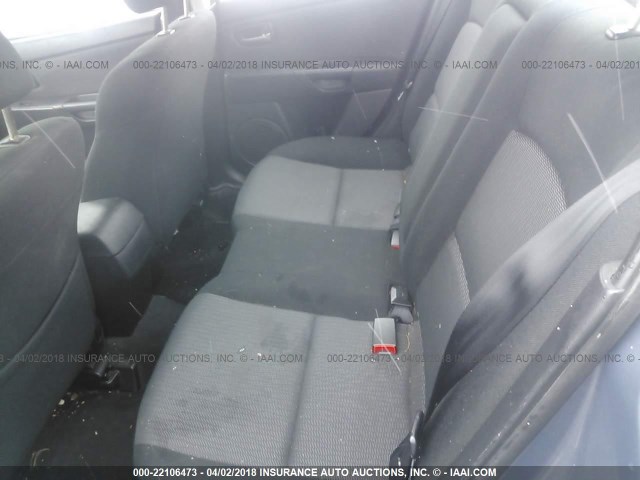 JM1BK32G081826285 - 2008 MAZDA 3 I GRAY photo 8