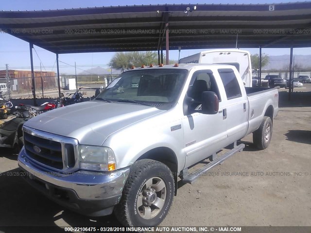 1FTSW31P04ED52184 - 2004 FORD F350 SRW SUPER DUTY SILVER photo 2