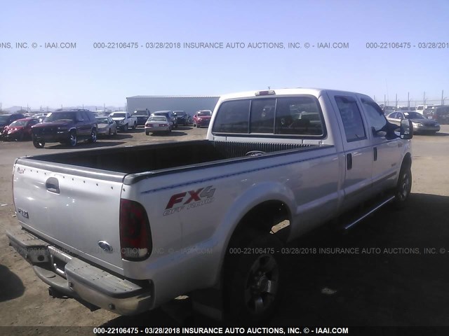 1FTSW31P04ED52184 - 2004 FORD F350 SRW SUPER DUTY SILVER photo 4