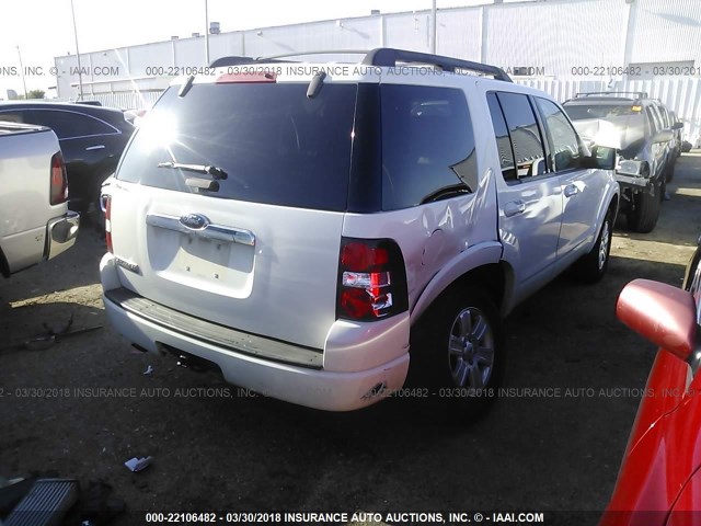 1FMEU63E69UA21019 - 2009 FORD EXPLORER XLT WHITE photo 4