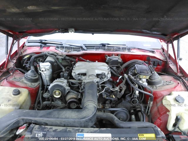 1G1FP23T7NL167980 - 1992 CHEVROLET CAMARO RS RED photo 10