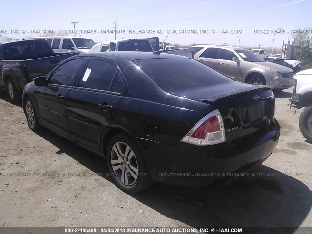 3FAHP07117R225170 - 2007 FORD FUSION SE BLACK photo 3