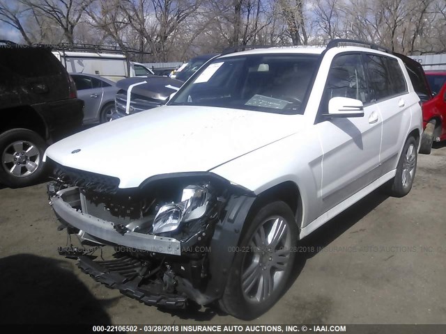 WDCGG5HBXDG066625 - 2013 MERCEDES-BENZ GLK 350 WHITE photo 2