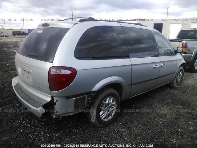 1B4GP44R01B204844 - 2001 DODGE GRAND CARAVAN SPORT SILVER photo 4