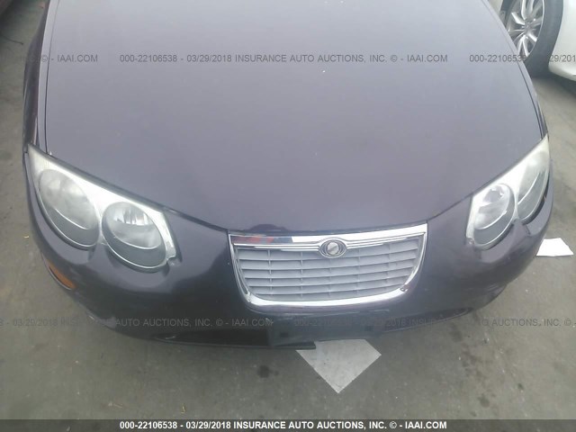 2C3HE66G84H622248 - 2004 CHRYSLER 300M BURGUNDY photo 6