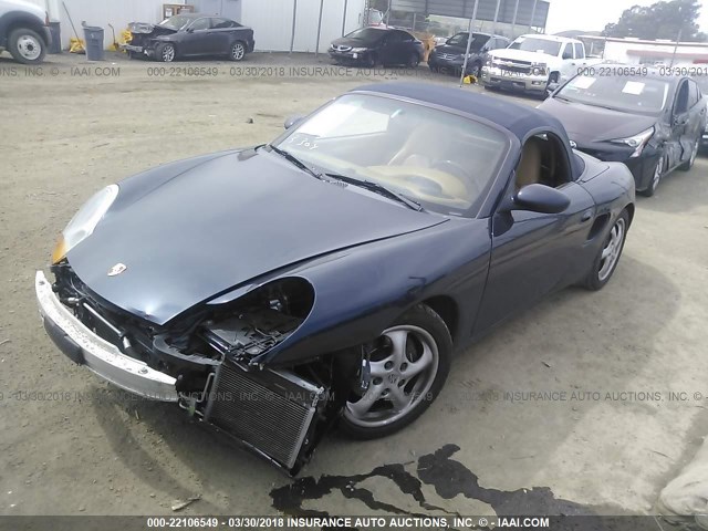 WP0CA2985XU625270 - 1999 PORSCHE BOXSTER Dark Blue photo 2