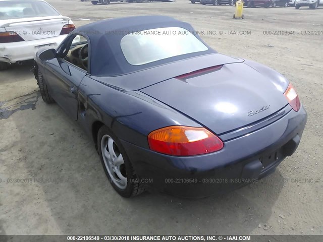 WP0CA2985XU625270 - 1999 PORSCHE BOXSTER Dark Blue photo 3