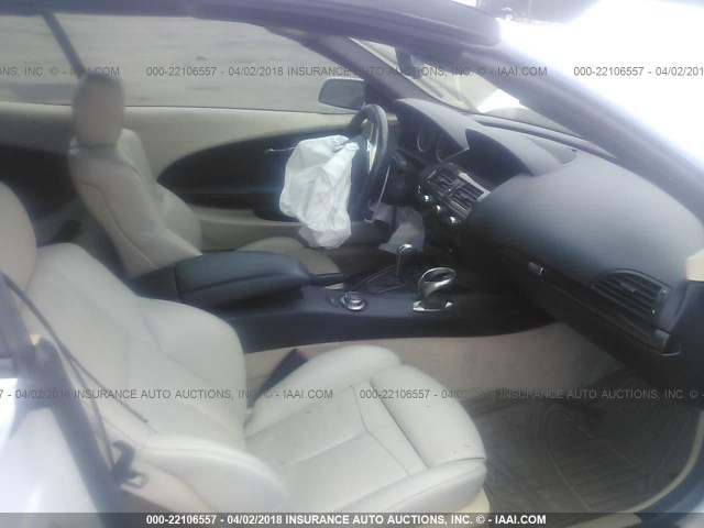 WBAEK13527CN83092 - 2007 BMW 650 I WHITE photo 5