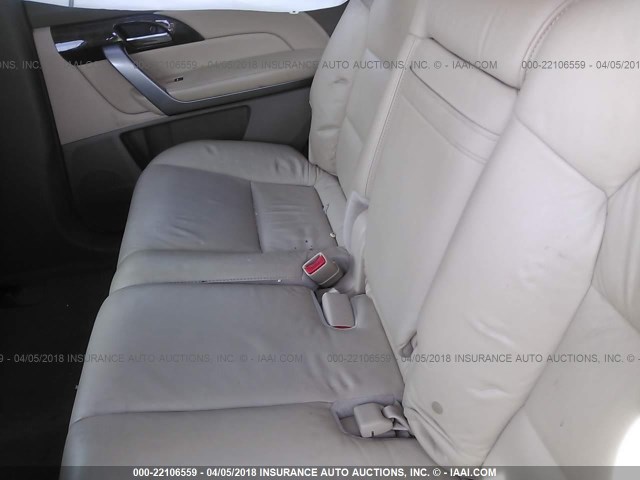 2HNYD2H62AH525239 - 2010 ACURA MDX TECHNOLOGY GRAY photo 8