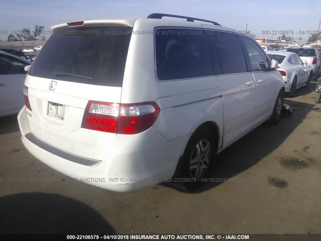 5FNRL38617B456772 - 2007 HONDA ODYSSEY EXL თეთრი ფოტო 4