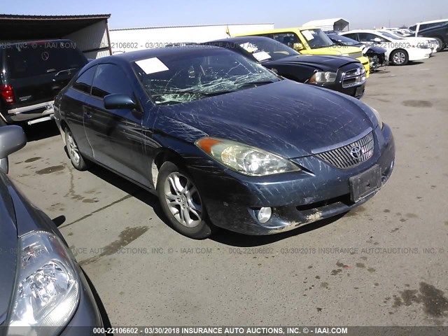 4T1CE38P34U880784 - 2004 TOYOTA CAMRY SOLARA SE/SLE BLUE photo 1