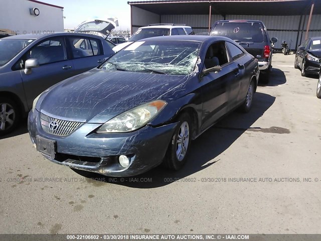 4T1CE38P34U880784 - 2004 TOYOTA CAMRY SOLARA SE/SLE BLUE photo 2