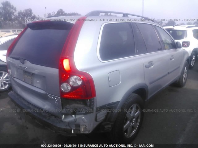 YV1CY59H241034253 - 2004 VOLVO XC90 GRAY photo 4