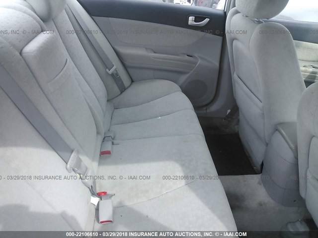 5NPEU46C06H115793 - 2006 HYUNDAI SONATA GLS/LX WHITE photo 8