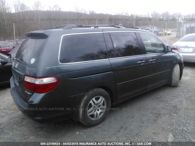 5FNRL38765B122999 - 2005 HONDA ODYSSEY EXL მწვანე ფოტო 4