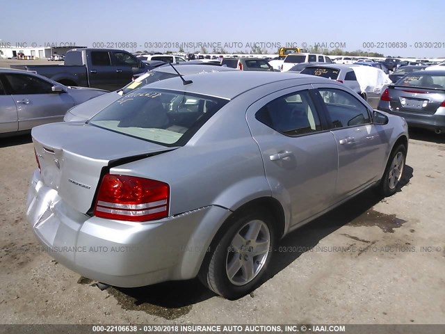 1B3LC46B29N500568 - 2009 DODGE AVENGER SE/SXT SILVER photo 4