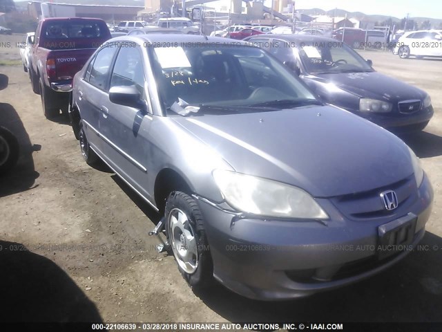 JHMES96695S024081 - 2005 HONDA CIVIC HYBRID SILVER photo 1