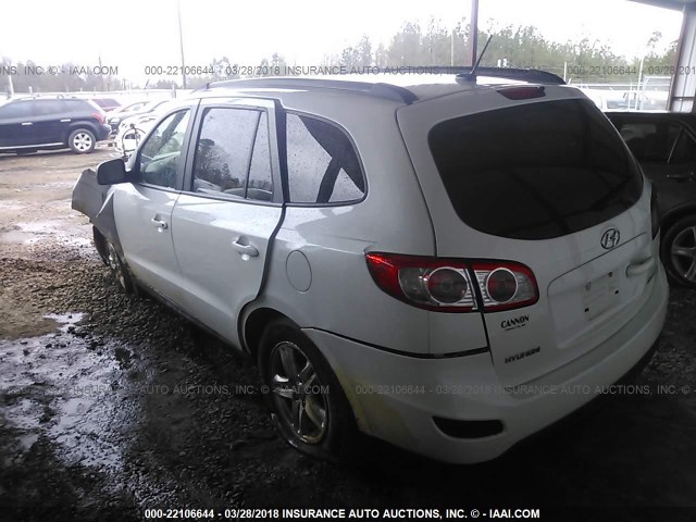 5XYZG3AB9BG069495 - 2011 HYUNDAI SANTA FE GLS WHITE photo 3