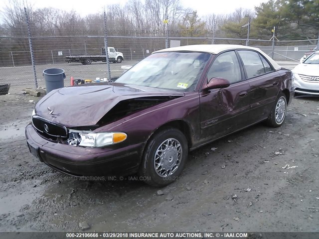 2G4WS52J421216850 - 2002 BUICK CENTURY CUSTOM MAROON photo 2