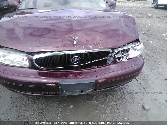 2G4WS52J421216850 - 2002 BUICK CENTURY CUSTOM MAROON photo 6