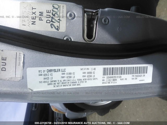 1B3HB48A29D191526 - 2009 DODGE CALIBER SXT SILVER photo 9