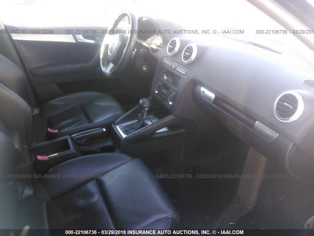 WAUHF78P57A217511 - 2007 AUDI A3 2 BLACK photo 5