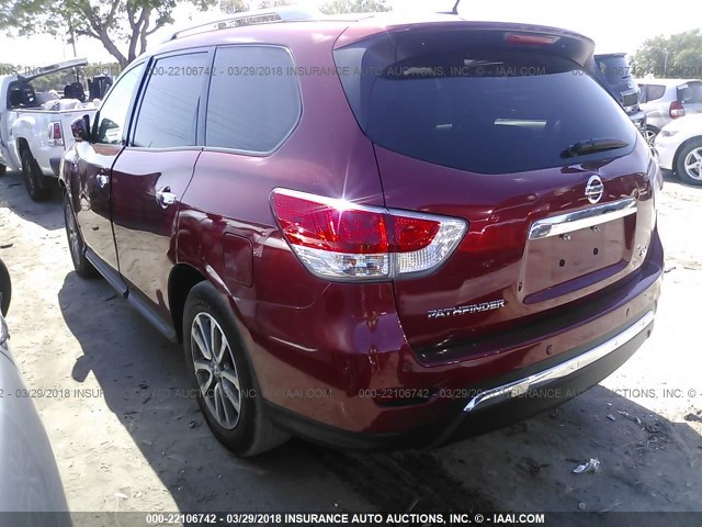 5N1AR2MN3GC616713 - 2016 NISSAN PATHFINDER S/SV/SL/PLATINUM 红色 照片 3