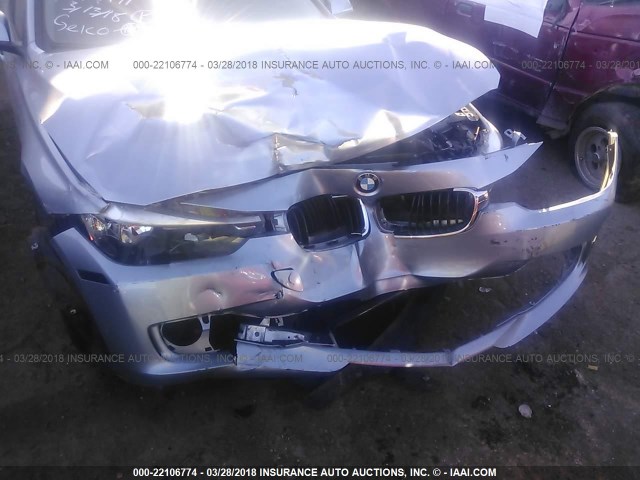 WBA3B1C52EK134618 - 2014 BMW 320 I Light Blue photo 6