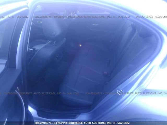 WBA3B1C52EK134618 - 2014 BMW 320 I Light Blue photo 8