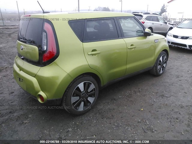 KNDJX3A58E7735724 - 2014 KIA SOUL ! GREEN photo 4