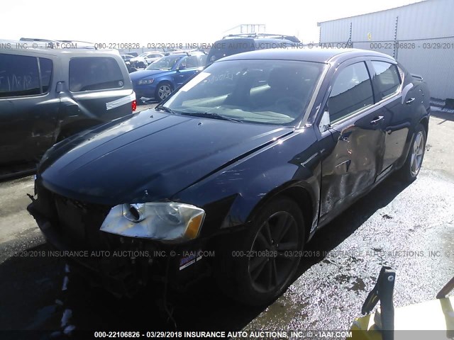 1C3CDZEG8CN316334 - 2012 DODGE AVENGER SXT BLACK photo 2