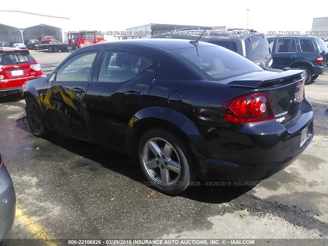 1C3CDZEG8CN316334 - 2012 DODGE AVENGER SXT BLACK photo 3