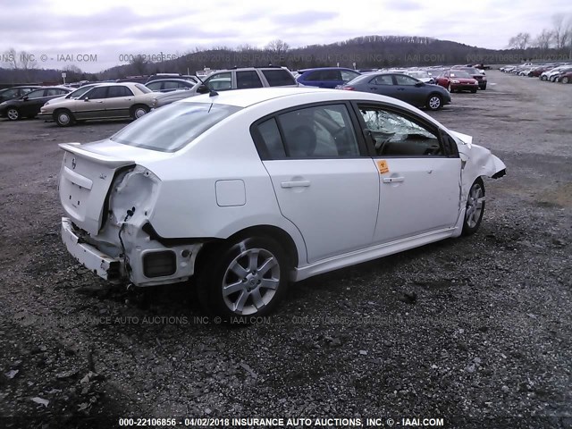 3N1AB6AP7AL616458 - 2010 NISSAN SENTRA 2.0/2.0S/SR/2.0SL WHITE photo 4