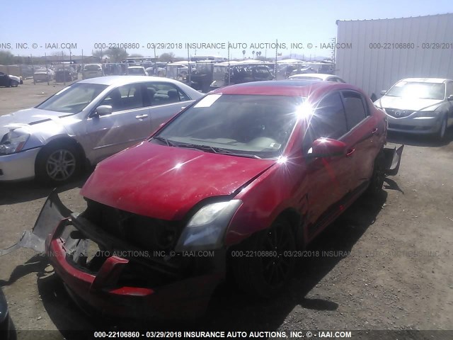 3N1AB6AP3CL693511 - 2012 NISSAN SENTRA 2.0/2.0S/SR/2.0SL RED photo 2