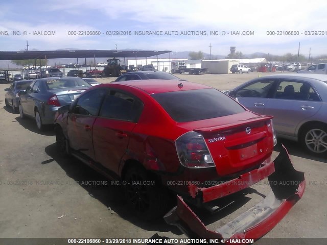 3N1AB6AP3CL693511 - 2012 NISSAN SENTRA 2.0/2.0S/SR/2.0SL RED photo 3