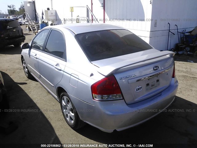 KNAFE121075450507 - 2007 KIA SPECTRA EX/LX SILVER photo 3