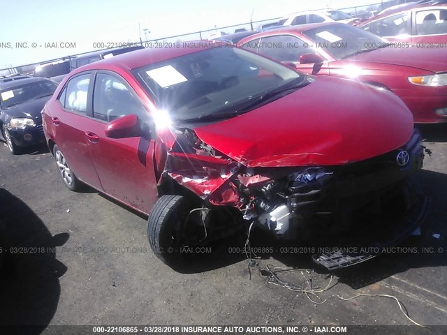 5YFBURHE6FP230223 - 2015 TOYOTA COROLLA L/LE/LE PLS/PRM/S/S PLS RED photo 1