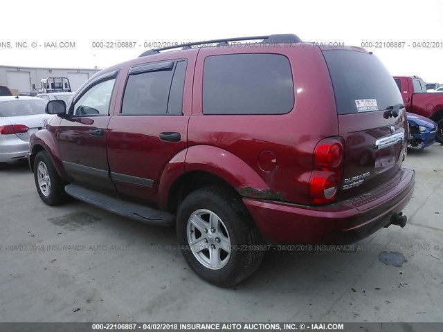 1D4HB48246F112531 - 2006 DODGE DURANGO SLT RED photo 3